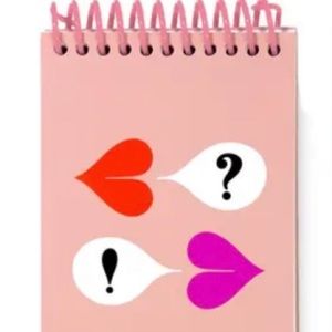 KATE SPADE NEW YORK PINK HEART/LIPS MINI SPIRAL NOTEPAD SET OF 3